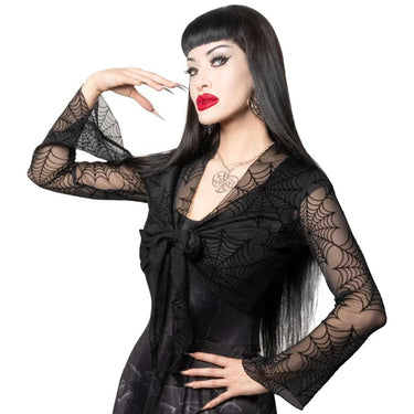 Spiderweb Mesh Tie Top - Kreepsville